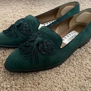 Women’s Forest green Vittorio Ricci slip-on loafers